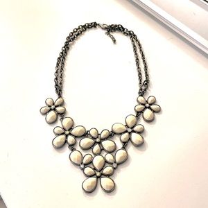 Pearly White Statement Necklace